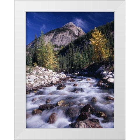 Canada, Alberta, Banff NP White Modern Wood Framed Art Print by Grandmaison, Mike