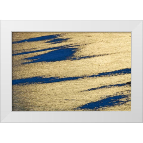Canada, Banff NP Ice pattern on Vermillion Lake White Modern Wood Framed Art Print by Grandmaison, Mike