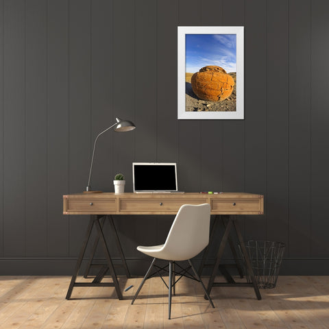 Canada, Red Rock Coulee Sandstone concretion White Modern Wood Framed Art Print by Grandmaison, Mike