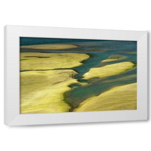 Canada, Alberta, Abstract of Kananaksis River White Modern Wood Framed Art Print by Grandmaison, Mike