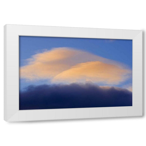 Canada, Alberta, Jasper NP Clouds at sunset White Modern Wood Framed Art Print by Grandmaison, Mike