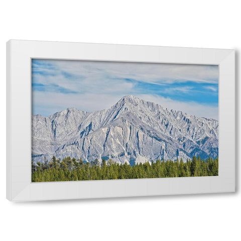Canada-Alberta-Banff National Park Mount Ishbel landscape White Modern Wood Framed Art Print by Jaynes Gallery