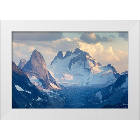 Bugaboo Spire-Howser Towers-Vowell Glacier Bugaboo Provincial Park Purcell Mountains White Modern Wood Framed Art Print by Majchrowicz, Alan