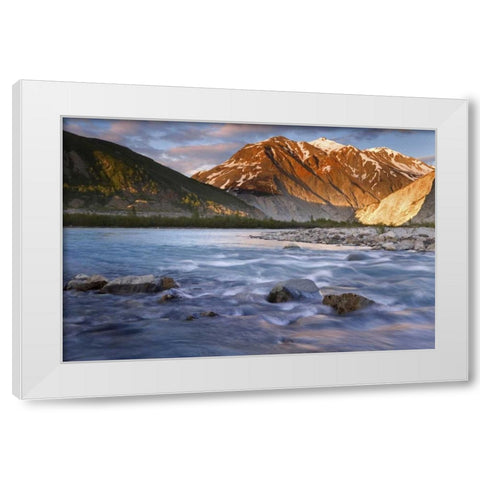 Canada, British Columbia, Alsek River Valley White Modern Wood Framed Art Print by Paulson, Don