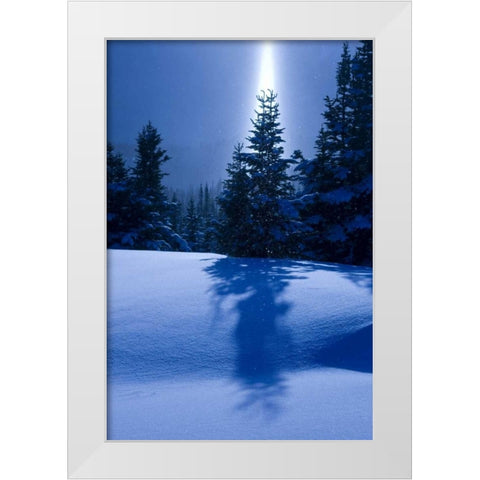 Canada, BC, Smithers Winter snow landscape White Modern Wood Framed Art Print by Young, Bill