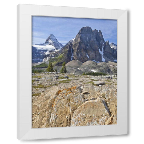 Canada, BC, Mt Assiniboine and Wedgwood Peak White Modern Wood Framed Art Print by Paulson, Don