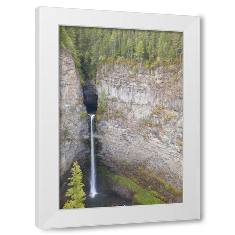 Canada, BC, Wells Gray PP Spahats Falls White Modern Wood Framed Art Print by Paulson, Don