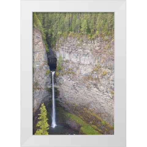 Canada, BC, Wells Gray PP Spahats Falls White Modern Wood Framed Art Print by Paulson, Don
