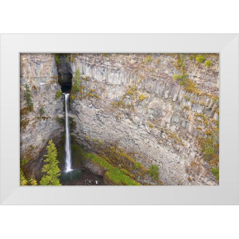 Canada, BC, Wells Gray PP Spahats Falls White Modern Wood Framed Art Print by Paulson, Don