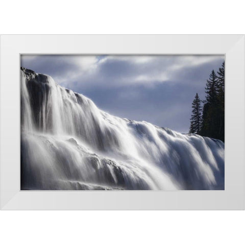 Canada, BC, Wells Gray PP Dawson Falls White Modern Wood Framed Art Print by Paulson, Don