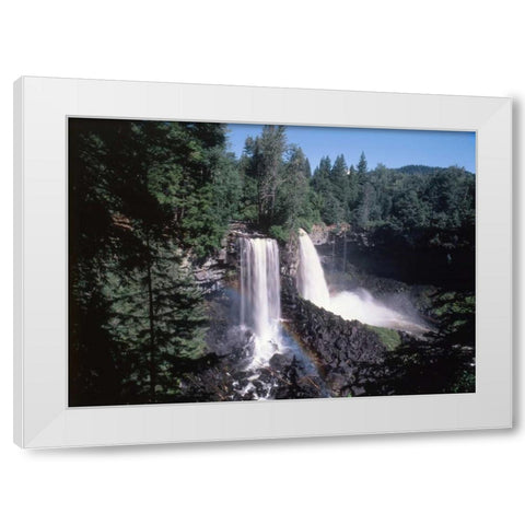 Canada, BC, Canim Falls at Wells Gray PP White Modern Wood Framed Art Print by Grandmaison, Mike