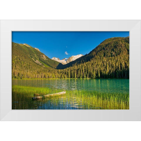 Canada-British Columbia-Joffre Lakes Provincial Park-Lower Joffre Lake landscape White Modern Wood Framed Art Print by Jaynes Gallery