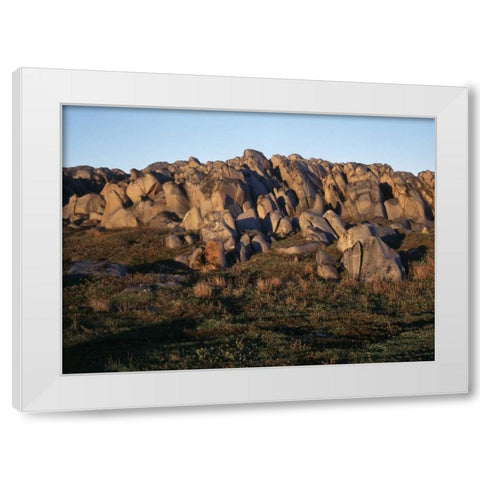 Canada, Manitoba, Churchill, rock formation White Modern Wood Framed Art Print by Grandmaison, Mike