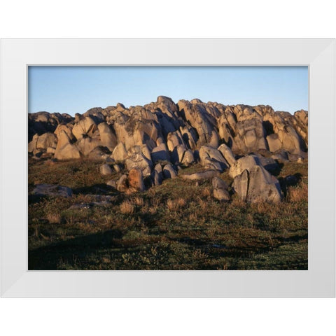 Canada, Manitoba, Churchill, rock formation White Modern Wood Framed Art Print by Grandmaison, Mike