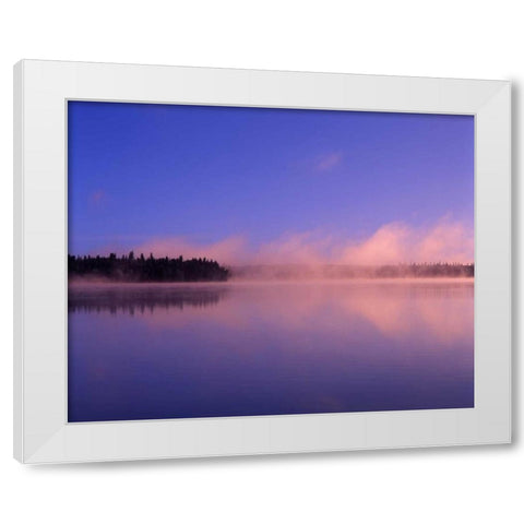 Canada, Manitoba, Childs Lake at Duck Mountain PP White Modern Wood Framed Art Print by Grandmaison, Mike