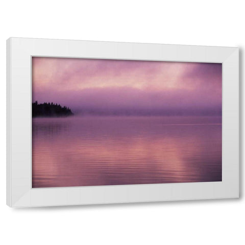 Canada, Manitoba, Childs Lake at Duck Mountain PP White Modern Wood Framed Art Print by Grandmaison, Mike