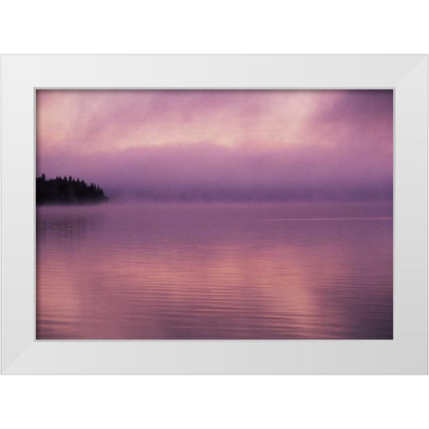 Canada, Manitoba, Childs Lake at Duck Mountain PP White Modern Wood Framed Art Print by Grandmaison, Mike