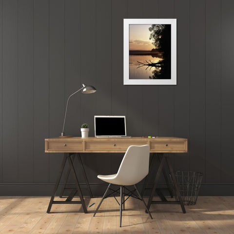 Canada, Manitoba, Childs lake in Duck Mountain PP White Modern Wood Framed Art Print by Grandmaison, Mike