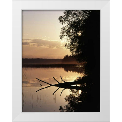 Canada, Manitoba, Childs lake in Duck Mountain PP White Modern Wood Framed Art Print by Grandmaison, Mike