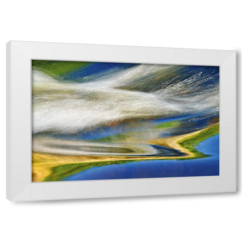 Canada, Nopiming PP Bird River at Tulabi Falls White Modern Wood Framed Art Print by Grandmaison, Mike