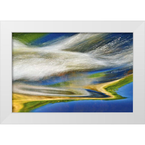 Canada, Nopiming PP Bird River at Tulabi Falls White Modern Wood Framed Art Print by Grandmaison, Mike