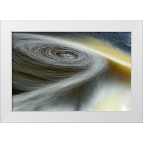Canada, Manitoba Swirls of the Whiteshell River White Modern Wood Framed Art Print by Grandmaison, Mike