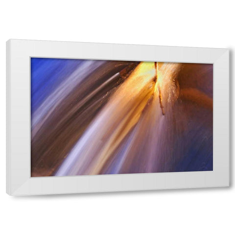 Canada, Manitoba Whiteshell River, Rainbow Falls White Modern Wood Framed Art Print by Grandmaison, Mike