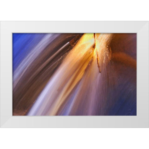 Canada, Manitoba Whiteshell River, Rainbow Falls White Modern Wood Framed Art Print by Grandmaison, Mike