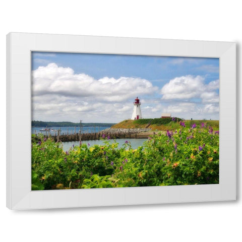 Canada-New Brunswick-Campobello Island Mulholland Point Lighthouse White Modern Wood Framed Art Print by Eggers, Julie