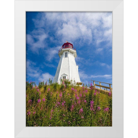 Canada-New Brunswick-Campobello Island Mulholland Point Lighthouse White Modern Wood Framed Art Print by Eggers, Julie