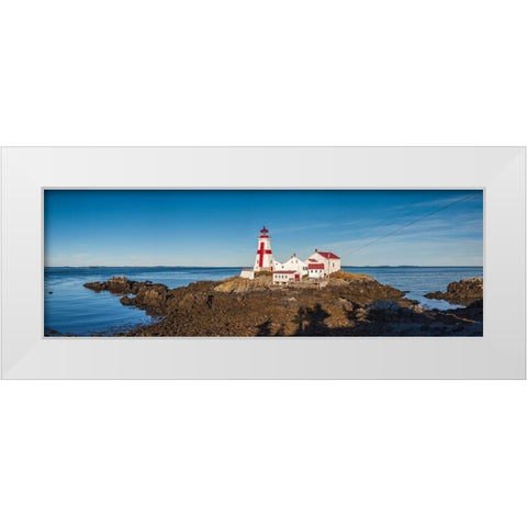 Canada-New Brunswick-Campobello Island-Head Harbour Lightstation lighthouse White Modern Wood Framed Art Print by Bibikow, Walter