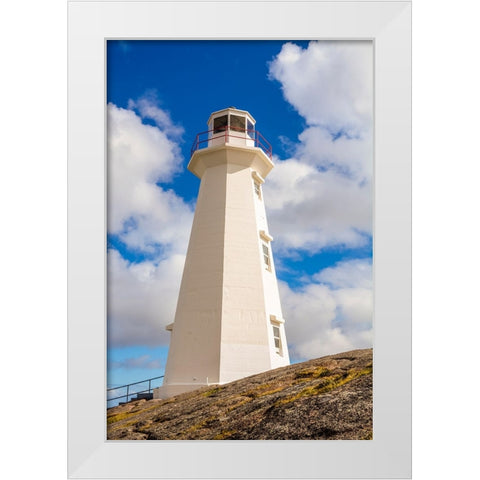 Cape Spear Lighthouse National Historic Site-Cape Spear-St Johns-Newfoundland-Canada White Modern Wood Framed Art Print by DeFreitas, Michael