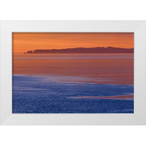 Canada, Nova Scotia, Bay of Fundy at dawn White Modern Wood Framed Art Print by Grandmaison, Mike