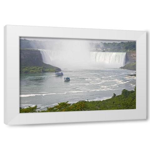 Canada, Ontario, Sightseeing at Niagara Falls White Modern Wood Framed Art Print by Lord, Fred