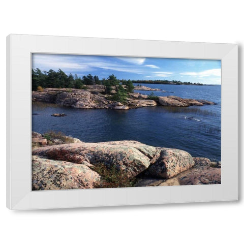 Canada, Ontario, Georgian Bay at Killarney PP White Modern Wood Framed Art Print by Grandmaison, Mike