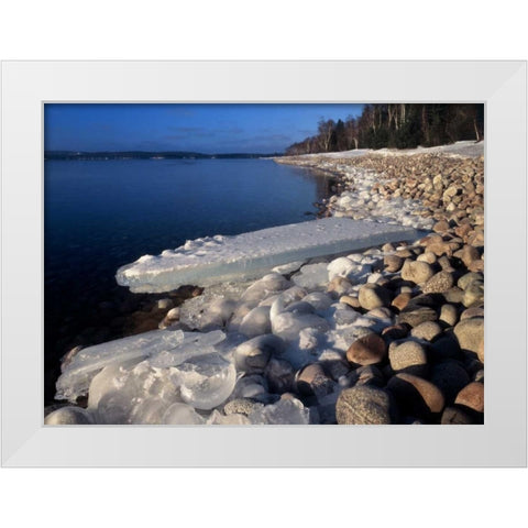 Canada, Ontario, Rossport, Lake Superior White Modern Wood Framed Art Print by Grandmaison, Mike