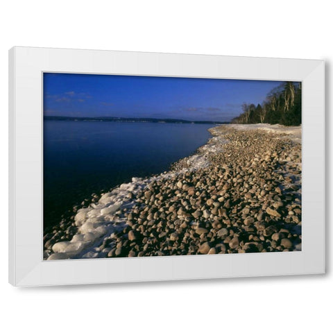 Canada, Ontario, Rossport, Lake Superior White Modern Wood Framed Art Print by Grandmaison, Mike