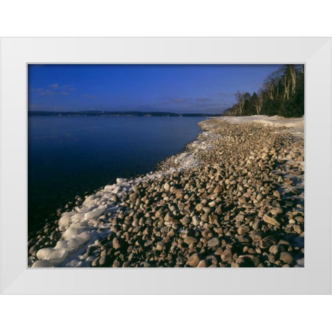 Canada, Ontario, Rossport, Lake Superior White Modern Wood Framed Art Print by Grandmaison, Mike
