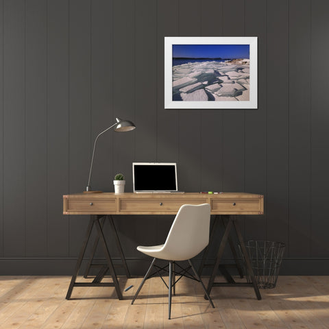 Canada, Ontario, Rossport, Lake Superior White Modern Wood Framed Art Print by Grandmaison, Mike