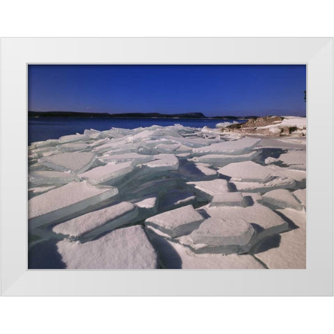 Canada, Ontario, Rossport, Lake Superior White Modern Wood Framed Art Print by Grandmaison, Mike