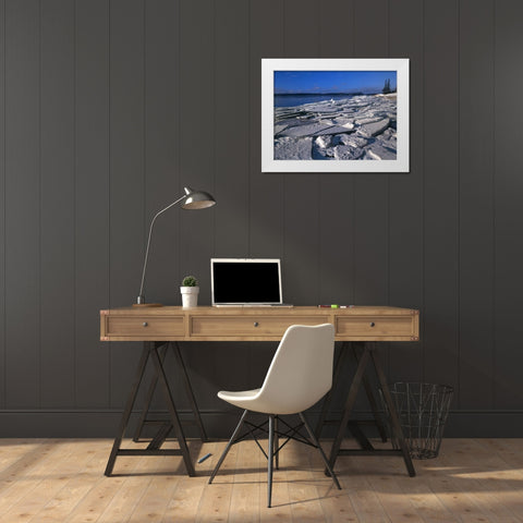 Canada, Ontario, Rossport, Lake Superior White Modern Wood Framed Art Print by Grandmaison, Mike