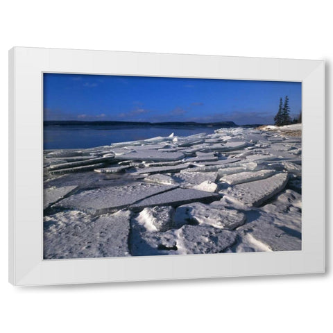 Canada, Ontario, Rossport, Lake Superior White Modern Wood Framed Art Print by Grandmaison, Mike