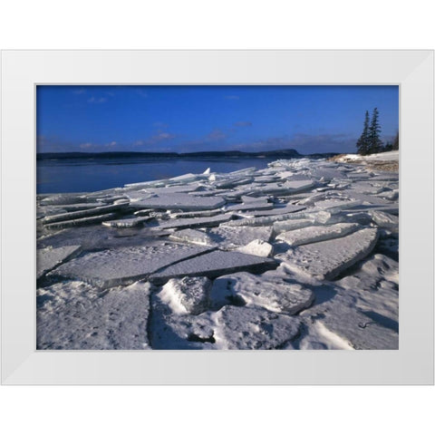 Canada, Ontario, Rossport, Lake Superior White Modern Wood Framed Art Print by Grandmaison, Mike