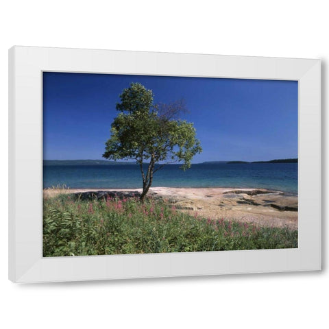 Canada, Ontario, Lake Superior White Modern Wood Framed Art Print by Grandmaison, Mike