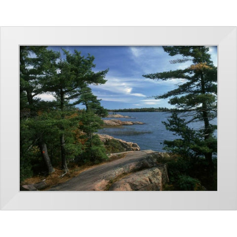 Canada, Ontario, Shield Country, Killarney PP White Modern Wood Framed Art Print by Grandmaison, Mike