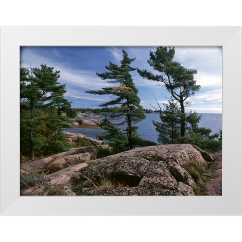 Canada, Ontario, Killarney Provincial Park White Modern Wood Framed Art Print by Grandmaison, Mike