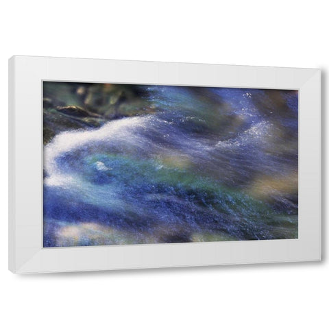 Canada, Manitoulin Island, Bridal Veil Falls White Modern Wood Framed Art Print by Grandmaison, Mike