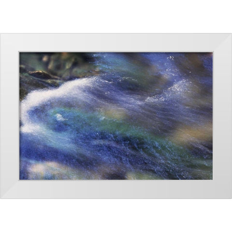 Canada, Manitoulin Island, Bridal Veil Falls White Modern Wood Framed Art Print by Grandmaison, Mike