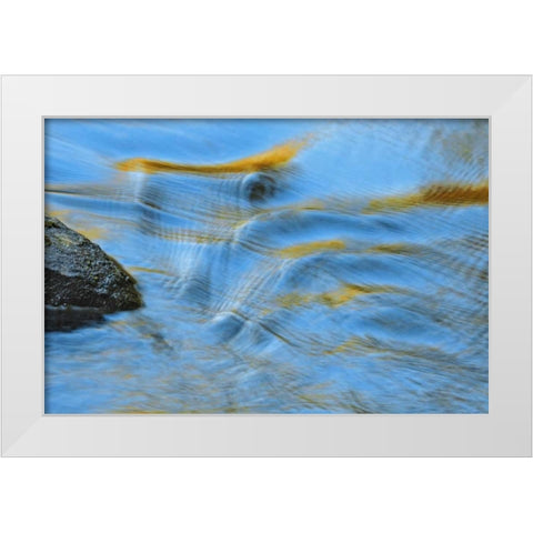 Canada, Ontario Oxtongue River water rippling White Modern Wood Framed Art Print by Grandmaison, Mike