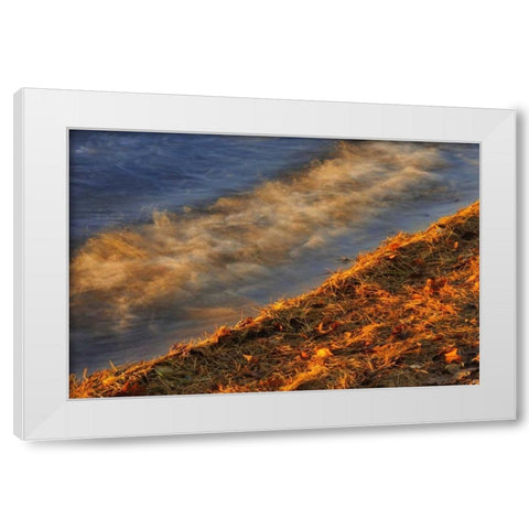 Canada, Ontario Waves on shore of Lake Muskoka White Modern Wood Framed Art Print by Grandmaison, Mike